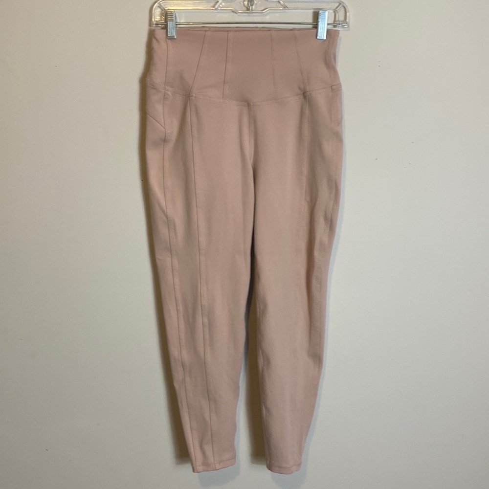 Free People Movement leggings high waisted light blush color size M